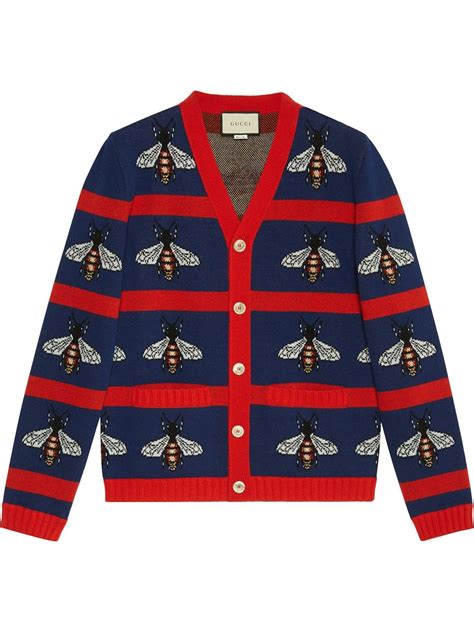 gucci bee cardigan on sale|Gucci crystal.